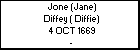 Jone (Jane) Diffey ( Diffie)