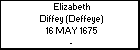 Elizabeth Diffey (Deffeye)