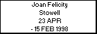 Joan Felicity Stowell